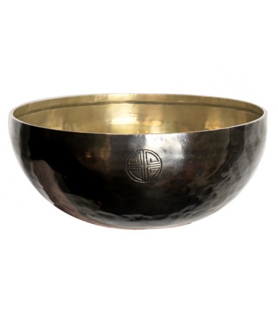 18CM 尼泊爾手工 烏金雙色 滿月頌缽 頌缽 Singing Bowl